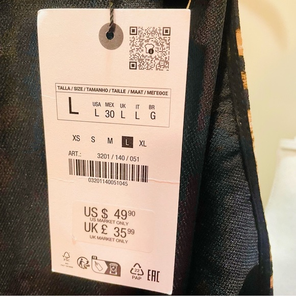 Zara Léopard Print Sheath Dress Large NWT NEW! - Picture 7 of 9